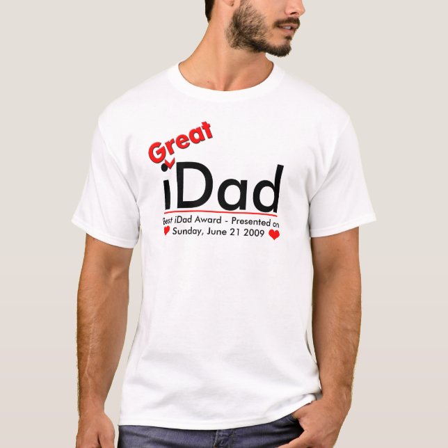 Camiseta iDad T-Shirt - Se presenta el premio al mejor iDad (Anverso)