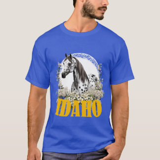 Camiseta Idaho Appaloosa With Border Of Syringa Flowers