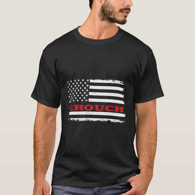 Camiseta Idaho Bandera Estadounidense Crouch Usa Patriotic  (Anverso)
