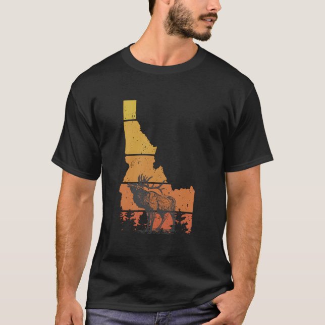 Camiseta Idaho Elk Idaho Deer Animal Hunter (Anverso)