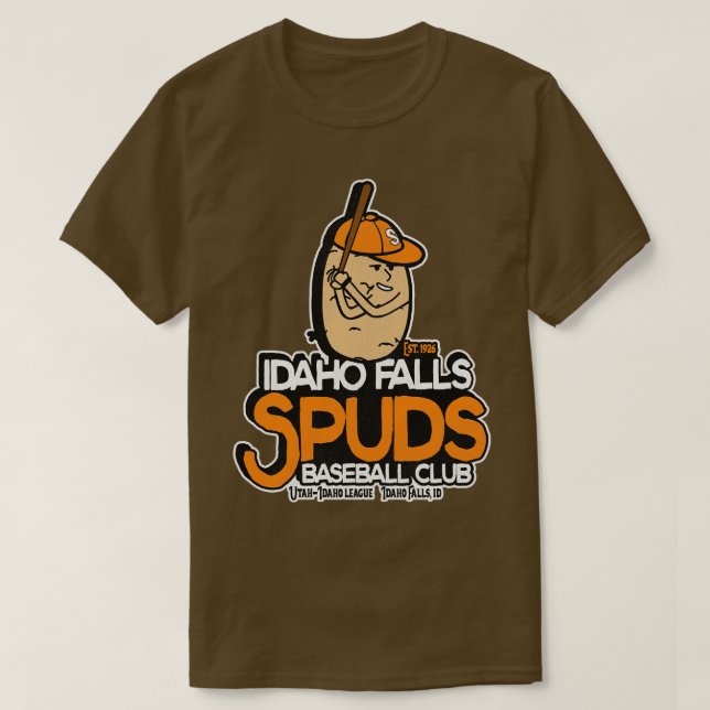 Camiseta Idaho Falls Equipo De Béisbol Spuds (Diseño del anverso)