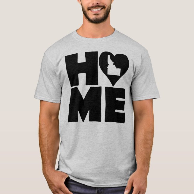 Camiseta Idaho Hogar Corazón Estado Tees (Anverso)