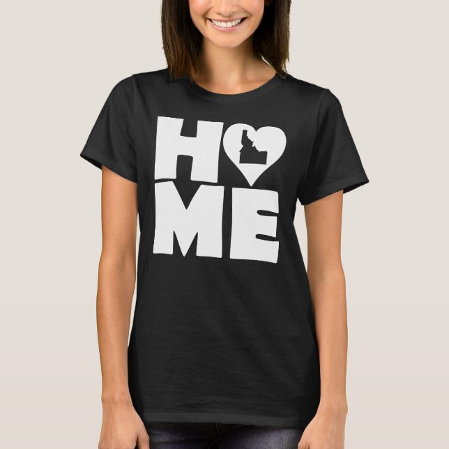 Camiseta Idaho Home Heart State Tees T-Shirt (Anverso)