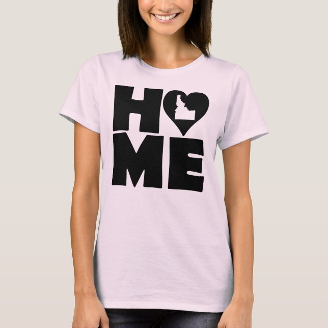 Camiseta Idaho Home Heart State Tees T-Shirt (Anverso)