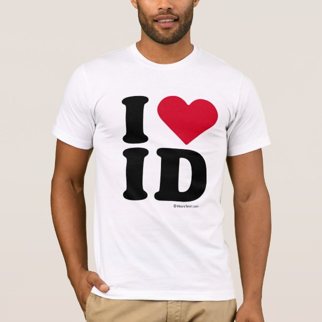CAMISETA IDAHO - IDENTIFICACIÓN DEL AMOR DE I - AMOR IDAHO (Anverso)