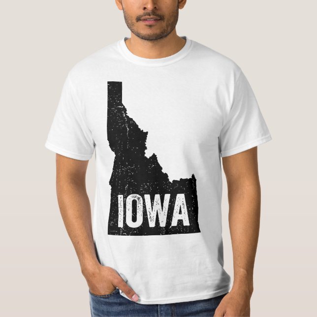 Camiseta Idaho Iowa Funny Geography Mix up  (Anverso)