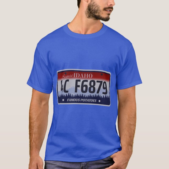 Camiseta Idaho License Plate (Anverso)