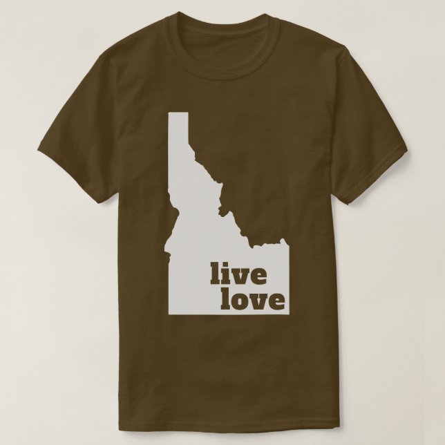 Camiseta Idaho Live Love Idaho TShirt (Diseño del anverso)