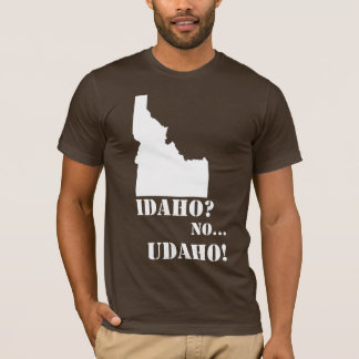Camiseta Idaho ningún mapa de Udaho