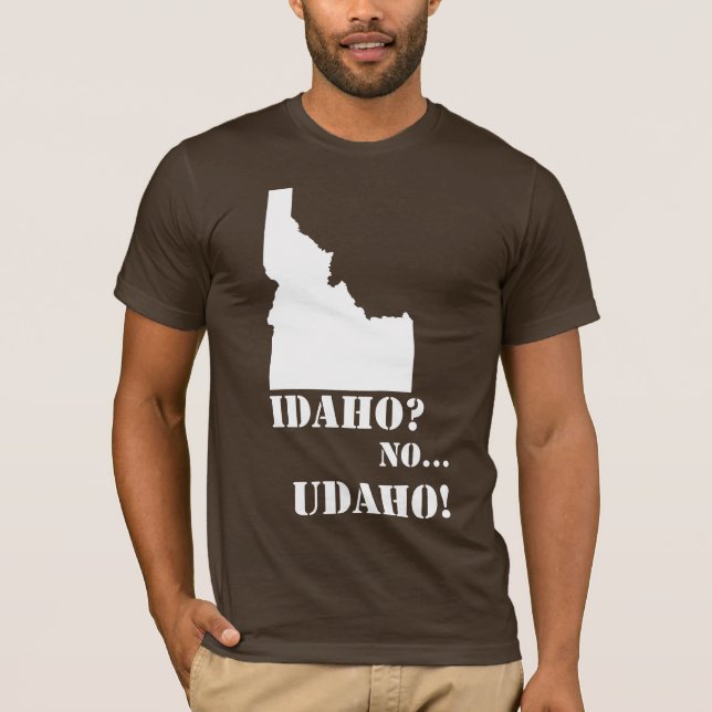 Camiseta Idaho ningún mapa de Udaho (Anverso)