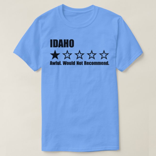 Camiseta Idaho One Review TShirt (Diseño del anverso)