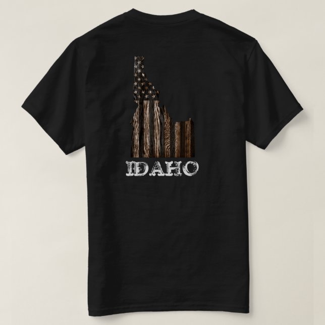 CAMISETA IDAHO PATRIOT BURNT WOOD BLK (Reverso del diseño)