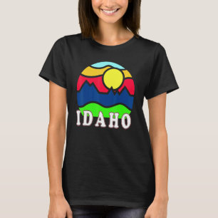 Camiseta Idaho Retro Mountain Sunset Outdoor Vanlife Explor