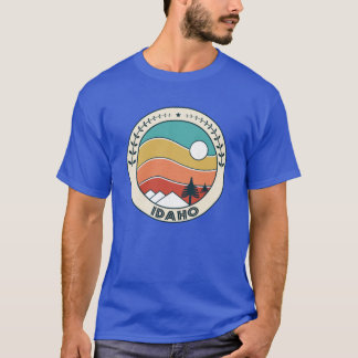 Camiseta Idaho Retro Vintage Sunset Idaho Mountain Souvenir