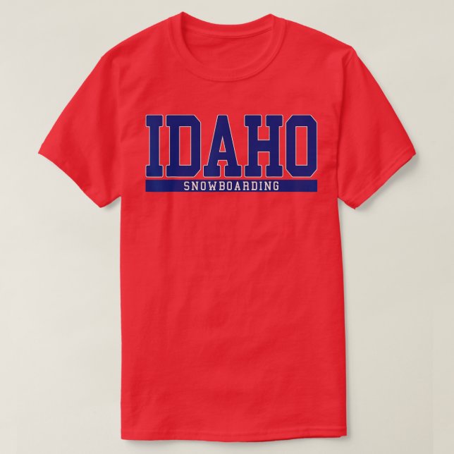 Camiseta Idaho Snowboarding (Diseño del anverso)
