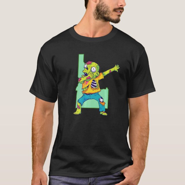 Camiseta Idaho Zombie Dabbing Diversión (Anverso)