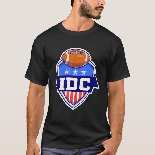Camiseta IDC Fútbol americano no me importa el fútbol (Anverso)