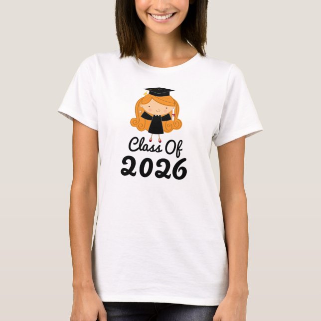 Camiseta Idea 2026 del regalo de la graduación para los (Anverso)