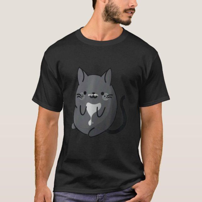 Camiseta Idea animal de gato de Tuxedo (Anverso)