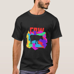 Camiseta Idea de animal mosaico vaca