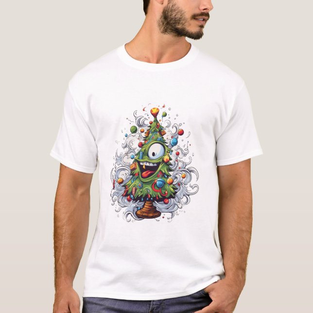 Camiseta Idea de árbol de Navidad (Anverso)