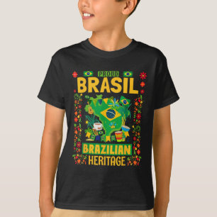 Camiseta Idea De Bandera Brasil Para Niños Brasil Y Campeón