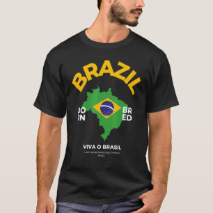 Camiseta Idea de Bandera Brasileña Para Hombres Y Bandera M