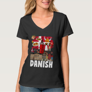 Camiseta Idea De Bandera Danesa Para Niños Bandera Danesa Y