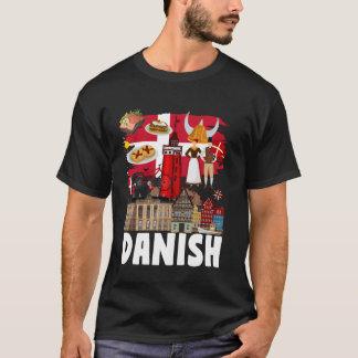 Camiseta Idea De Bandera Danesa Para Niños Bandera Danesa Y