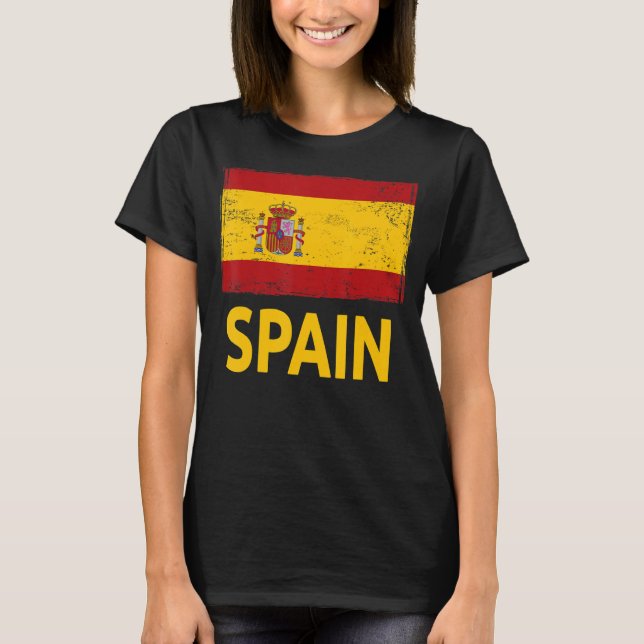 Camiseta Idea de Bandera Española Para Mujeres Y Niños Band (Anverso)