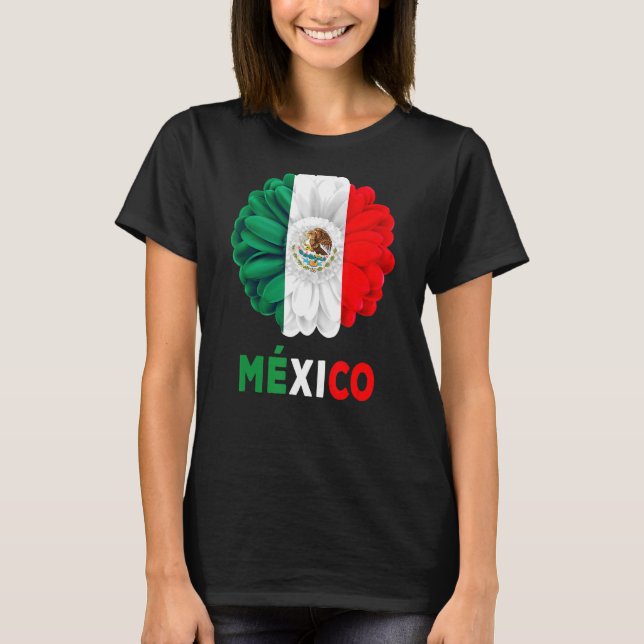 Camiseta Idea de Bandera Mexicana De Mexico Para Mujeres &  (Anverso)