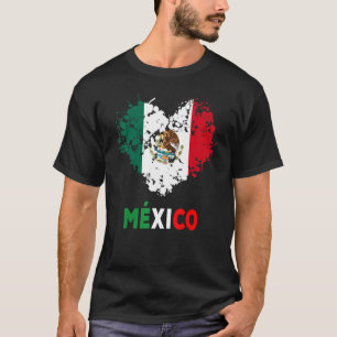 Camiseta Idea de Bandera Mexicana De México Para Mujeres Y 