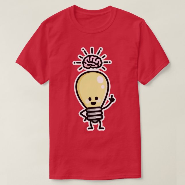 Camiseta Idea de bombilla inteligente creativo genio divert (Diseño del anverso)