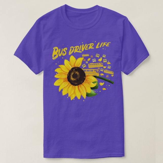 Camiseta Idea de controlador de bus de girasol (Diseño del anverso)