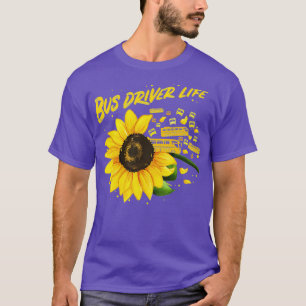 Camiseta Idea de controlador de bus de girasol