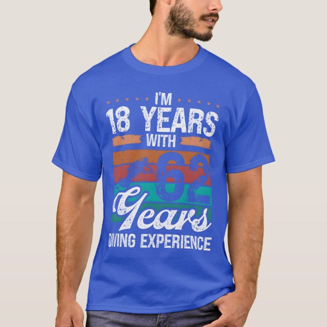 Camiseta Idea de cumpleaños 80 Buceo Diverso de 80 años fr (Anverso)