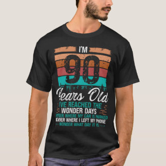 Camiseta Idea de cumpleaños 90 Cumpleaños Retro 90 años fr
