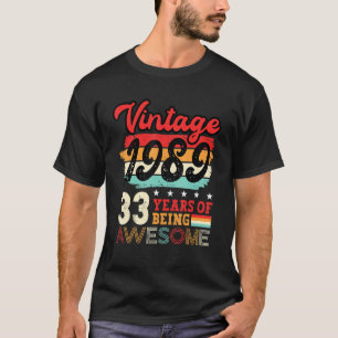 Camiseta Idea de cumpleaños número 33 para hombres Guay cum