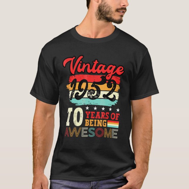 Camiseta Idea de cumpleaños número 70 para hombres Guay cum (Anverso)