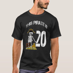 Camiseta Idea de cumpleaños para los niños esqueleto pirata
