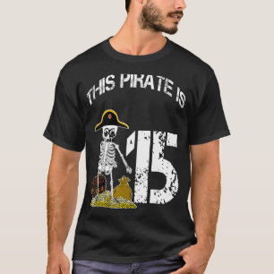 Camiseta Idea de cumpleaños para los niños esqueleto pirata