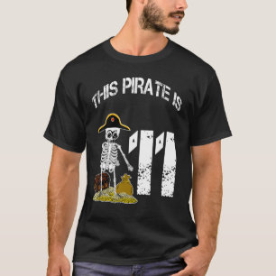 Camiseta Idea de cumpleaños para niños esqueleto pirata 1