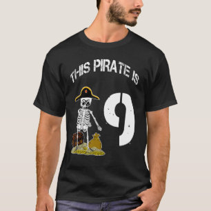 Camiseta Idea de cumpleaños para niños esqueleto pirata 4