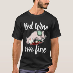 Camiseta Idea de degustación de vinos Red Lover Llama
