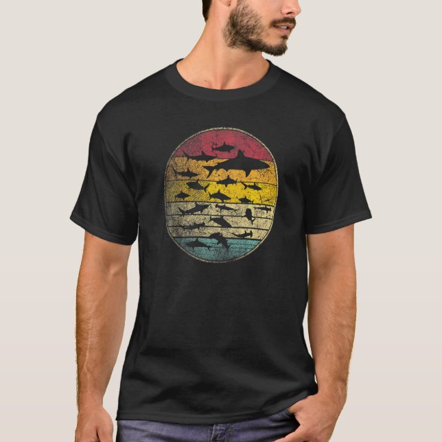 Camiseta Idea de estilo retro de la cosecha de peces de tib (Anverso)