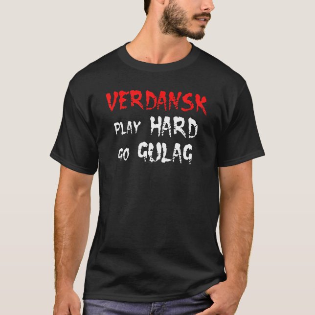 Camiseta Idea de juego de verdansk en la zona de guerra (Anverso)