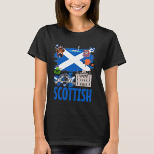 Camiseta Idea de la bandera escocesa para niños y bandera e