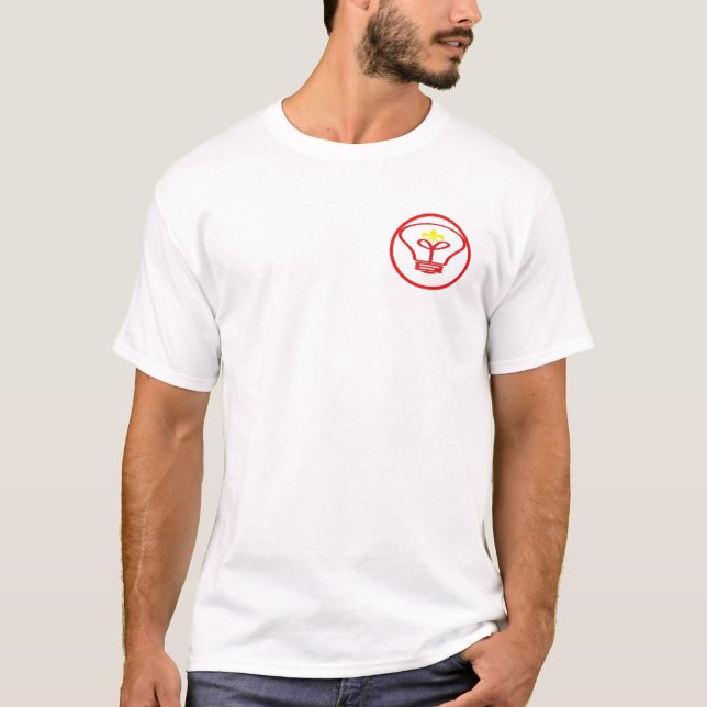 Camiseta Idea de la unidad de la cabeza del hombre (Anverso)