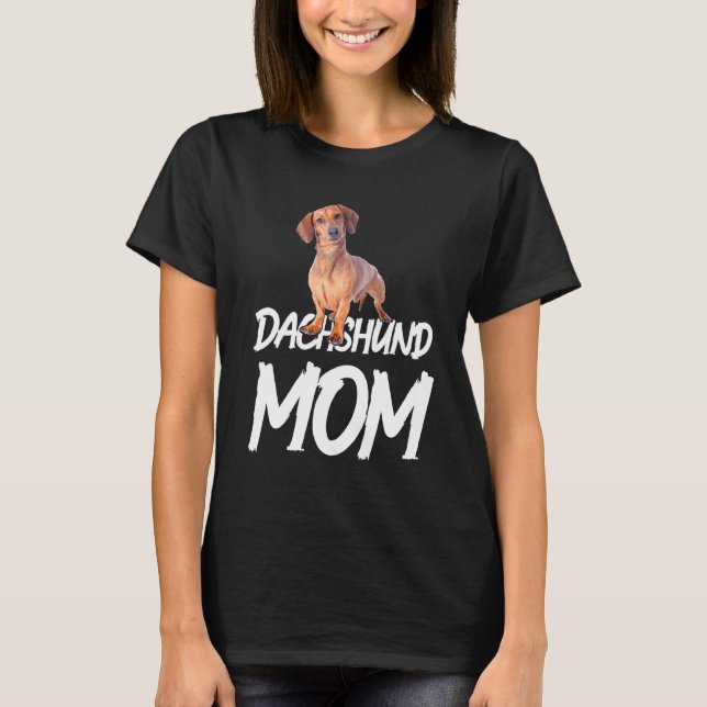 Camiseta Idea De Mamá Dachshund Para Cumpleaños O Navidades (Anverso)
