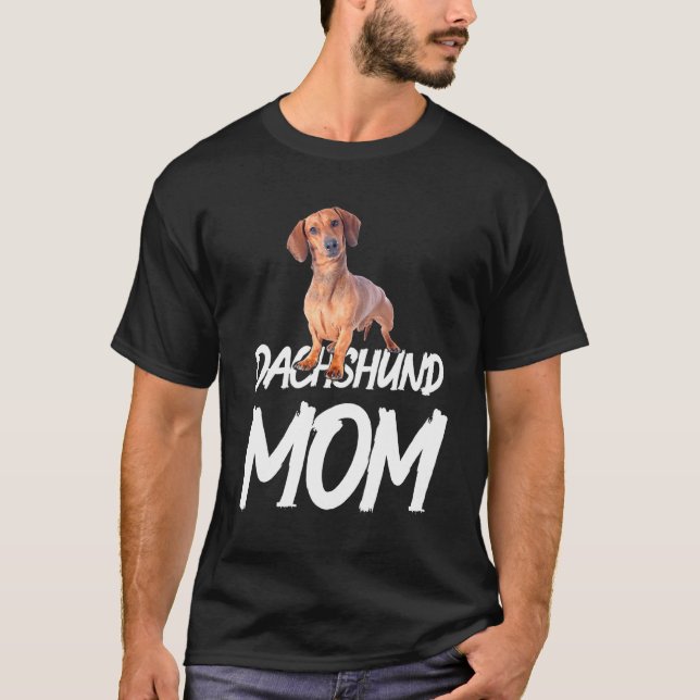 Camiseta Idea De Mamá Dachshund Para Cumpleaños O Navidades (Anverso)